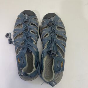 Keen Whisper Water Sandals Adjustable Pull Toggle Closed Toe Blue Sz 7.5